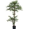 Outsunny Albero artificiale Outsunny, pianta artificiale ficus, altezza 1,5 m, tronco, rami, liana, lichene, foglie, grande realismo, vaso incluso