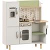 AIYAPLAY Set Cucina Giocattolo per Bambini 3-8 Anni con Macchina per Cubetti di Ghiaccio, Lavello Mobile in Acciaio Inox e Utensili 8 Pezzi