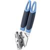 NONE Apriscatole Professionale 21 cm | Opzione doppia maniglia: ABS/acciaio inossidabile o acciaio inossidabile, taglio facile, lavabile in lavastoviglie