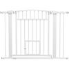 PawHut Barriera di Sicurezza per Cani PawHut, Espandibile 76-104x77 cm, Barriera per Scale e Porte con Sistema di Doppio Blocco