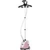 HOMCOM Ferro da stiro a vapore Upland Eroissor 1,4 W, flusso vapore 32 g/min, Asta telescopica, rosa/nero