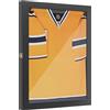 HOMCOM Cornice a T per porta, per costumi da bagno, con inserto in acrilico, 60x6,5x80 cm, nero