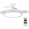 NONE Ventilatore da soffitto OStarkDom con luce LED retrattile 106 cm, motore DC 30W + luce LED 60W (totale 90W), telecomando, 6 velocità, timer, 3 temperature luce, funzione estate-inverno, silenzioso,