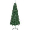 HOMCOM Albero di Natale artificiale HOMCOM 210 cm di altezza, con rami effetto naturale Nordmann, grande realismo verde