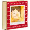 HOMCOM Calendario dell'Avvento HOMCOM con LED, decorazioni natalizie, 24 cassetti da riempire, decorazioni luminose, villaggi, montagne, foreste, renne e stelle, rosso