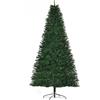HOMCOM Albero di Natale artificiale HOMCOM 240 cm, grande e realistico, con rami e spine finte, albero di Natale verde Nordmann
