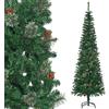 HOMCOM Albero di Natale Artificiale cm con rami a 27 punte + Supporto Pieghevole Verde