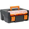 NONE Cassetta degli Attrezzi con Organizzatore Integrato e Rimovibile - Valigetta Fai-da-Te con 8 Scomparti, Design Pratico e Resistente, Dimensioni 38 x 29,5 x 16 cm, Ideale per Officina, Casa e