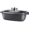 NONE Griglia antiaderente in pietra 35 cm Tutti i tipi di cucina - PENTOLA - GRANITO ROSSO - GRANITO NERO - ROYAL SWISS - 35 X 11 CM - 7,8 L