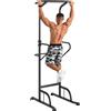 HOMCOM Stazione multifunzione HOMCOM per bodybuilding, panca romana con barra di trazione, regolabile in altezza, in acciaio, nero e rosso