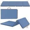 HOMCOM Tappeto Ginnastico Pieghevole, Tappeto per Ginnastica, con Maniglia, con Tappetino per Yoga, MMA, Sport, Fitness, Pilates, Rivestimento Sintetico, Azzurro