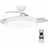 NONE Ventilatore da Soffitto OstarkDom con Luce LED Retrattile 106cm, 3 Pale, Potenza Totale 72W, Senza APP, con Telecomando, Timer, 6 Velocità, 3 Temperature di Luce, Funzione Estate-Inverno, Silenzioso,