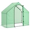 Outsunny Serra da Giardino in PE, Serra da Balcone, Telo Rinforzato, Telaio in Acciaio, Porta con Cerniera a Rullo, per Piante e Ortaggi, Interno ed Esterno, 180x168 cm, Verde