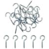 MingFontec 20 ganci a vite piccoli in acciaio inox, ganci per avvitare, 3 x 40 mm, gancio da soffitto, viti con filettatura, gancio a vite per esterni, gancio filettato M3, gancio per bicchieri