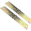 AERZETIX - C57923 - Set di 2 cerniere universali rettangolari 255x45mm con 12 fori - elemento di collegamento per carpenteria - acciaio zincato giallo