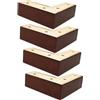 SGSKEIEY 4x Piedini per Mobili e Divani Gambe per Poltrone Armadi Arredamento Gambe in Legno Modello Angolare per Divani, Mobili, Armadi per Cabinet Divano Letto Tavolo (seven-character brown-5cm)