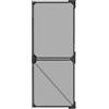EASYmaxx Insect Protect - Zanzariera telescopica per porta del balcone, con rete integrata, protezione dagli insetti, senza tagliare, senza foratura, max. ca. 122 x 285 cm
