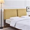 ZCXRYFL Copritestiera del letto Cuscino da lettura In Velluto A Coste, Matrimoniale Singolo Supporto Per Schiena Del Letto, Testiera A Parete Imbottito Copertura Testata(With headboard - 160x60x10cm,Yellow)