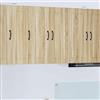 Generico Armadietto a muro PORTO Rovere Sonoma 30 x 31 x 80 cm, mobile da cucina in legno ingegnerizzato con 3 ripiani e 2 ante, pensile a parete per stoccaggio versatile e design