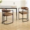 chairus Set di 2 Sedie da Pranzo Sedie da Cucina Moderne in PU, Marrone