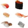 Mikinona 6 pezzi Modelli Sushi Simulati Miniatura Realistica Decorazione Cibo Giapponese Finto Onigiri e Sashimi per Casa Cucina e Display
