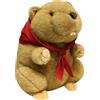 Générique Peluche marmotte - Marmotta in peluche da 9,84 pollici con sciarpa, animale con sciarpa, giocattolo in ?eluche di marmotta in p?eluche per ragazze, ragazzi, regalo animale adorabile