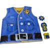 Simba 109252478 - Set di inserti per pompiere Sam polizia, gilet stampato con funzione reversibile, body Cam 5 cm con visualizzatore di immagini, walkie-talkie