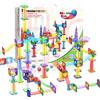 PicassoTiles Marble Run - Set da 150 pezzi di piastrelle magnetiche da corsa, set da gioco STEM Building & Learning Kit educativo per lo sviluppo del cervello dei bambini, ragazzi e ragazze, età 3 4 5