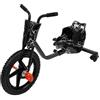 yikmid Drift - Triciclo a 360°, per bambini, con pedali, sedile regolabile, flash nero, a partire dai 6 anni, per strada, parco giochi, parco all'aperto, colore nero