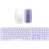 Apple Magic Mouse + Magic Keyboard con batteria integrata, TouchID e pad numerico (Ricondizionato) - Viola - Italiano - Eccellente