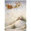 Carta di riso Silent Night Santa Claus e slitta Stamperia