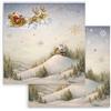 Carta Scrap Silent Night babbo Natale e slitta Stamperia