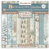 Blocco di Carte Scrap Backgrounds White Christmas cm 20 x 20