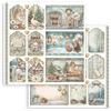 Carta Scrap White Christmas cards e tag assortiti Stamperia