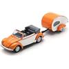 Schuco 1:87 VW Beetle Cabriolet m.Ah.ES Piccolo - Modellino di auto pressofuso di alta qualità in scala 1:87, modellino auto 1:87, auto da collezione, H0