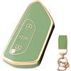 NEUHOO Accessori auto per VW Caddy 5 2020 - 2024 2025 portachiavi e portachiavi, custodia per chiavi in silicone (verde)
