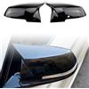 MKptopia 2 pezzi di ricambio per specchietto retrovisore per porta laterale Accessori per auto compatibile con BM-W serie 1 2 3 4 F20 F21 F22 F30 F32 F36 X1 F87 M3 i3-Nero