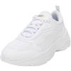 PUMA Cassia, Scarpe Da Ginnastica Donna, Puma White Puma White Puma Team Gold, 42 EU