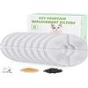 iRhodesy Filtri per 1,6L fontana per Gatti Fiore Fontanella Acqua, Filtri di Ricambio per Fontanella Animali Domestici con Resina e Carboni Attivi per Dispenser Acqua Automatico (8 Pezzi)