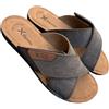 new confort Ciabatte aperte Uomo Tiglio FLEXIA Tomaia Incrociata con strappo ciabatta mare piscina con sottopiede soffice vegan friendly (TD Moro, Sistema Taglie Calzature EU, Adulto, Uomo, Numero, Media, 41)
