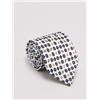 Amirante Antica Sartoria Napoletana Cravatta uomo 3 pieghe in seta twill bianco fantasia geometrica