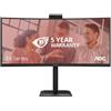 Aoc Monitor 34VA 3440X1440 120HZ WEBCAM AOC CU34E4CW REG ALTEZZA CURVED