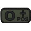 MFH PATCH GRUPPO SANGUIGNO 0 POSITIVO IN GOMMA CON VELCRO