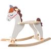 Cavallino a Dondolo in Legno Sicuro Giocattolo Robusto per Sala Giochi, Bambini