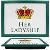 The Leonardo Collection Her Ladyship, vassoio piccolo per servire cibo e colazione, comodo vassoio con cuscino, vassoio per alimenti resistente per mangiare sul grembo | ideale per casa e adulti