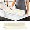 Volminex Paraspruzzi Lavello in Silicone, Allargato Tappetino Lavandino Cucina, Copri Lavello e Paraschizzi Rubinetto, Proteggi Rubinetto, Protezione per Cucina e Bagno (Bianco Sporco, 58×10×9 cm)