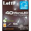 XMASKING Lotti 40 Microled Bianco Interno/Esterno A Batteria | Catena lineare 4m 40 MicroLED BIANCO