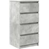 vidaXL Credenza Grigio Cemento 37,5x35x76 cm in Legno Multistrato, armadietto, credenza, Armadio da corridoio, Buffet, Armadio da Cucina
