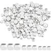 CREATCABIN 1 Scatola da 90 Pezzi 3 Misure Perline Cubiche in Argento Perline Distanziatrici Quadrate in Metallo Sfuse 2.5mm 3mm 4mm 925mm in Ottone Placcato Argento Sterling Lisce 2.5x2.5x2.5mm