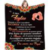 ZQYMM Coperta Personalizzata per Mia Figlia Coperta con Messaggio e Lettera in Italiano Idea Regalo Natalizia - Incoraggiamento e Amore idee regalo Figlia Natale Compleanno